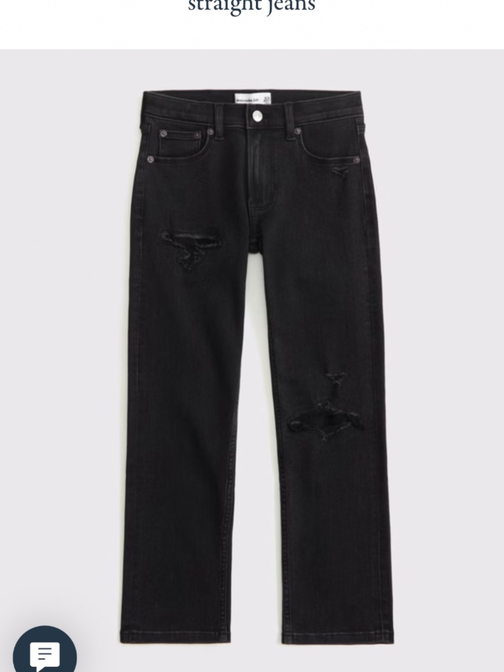 NWT Abercrombie kids boys straight jeans size 9/10